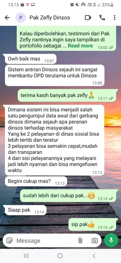 Thumbnail testimoni WhatsApp Pak Zefly